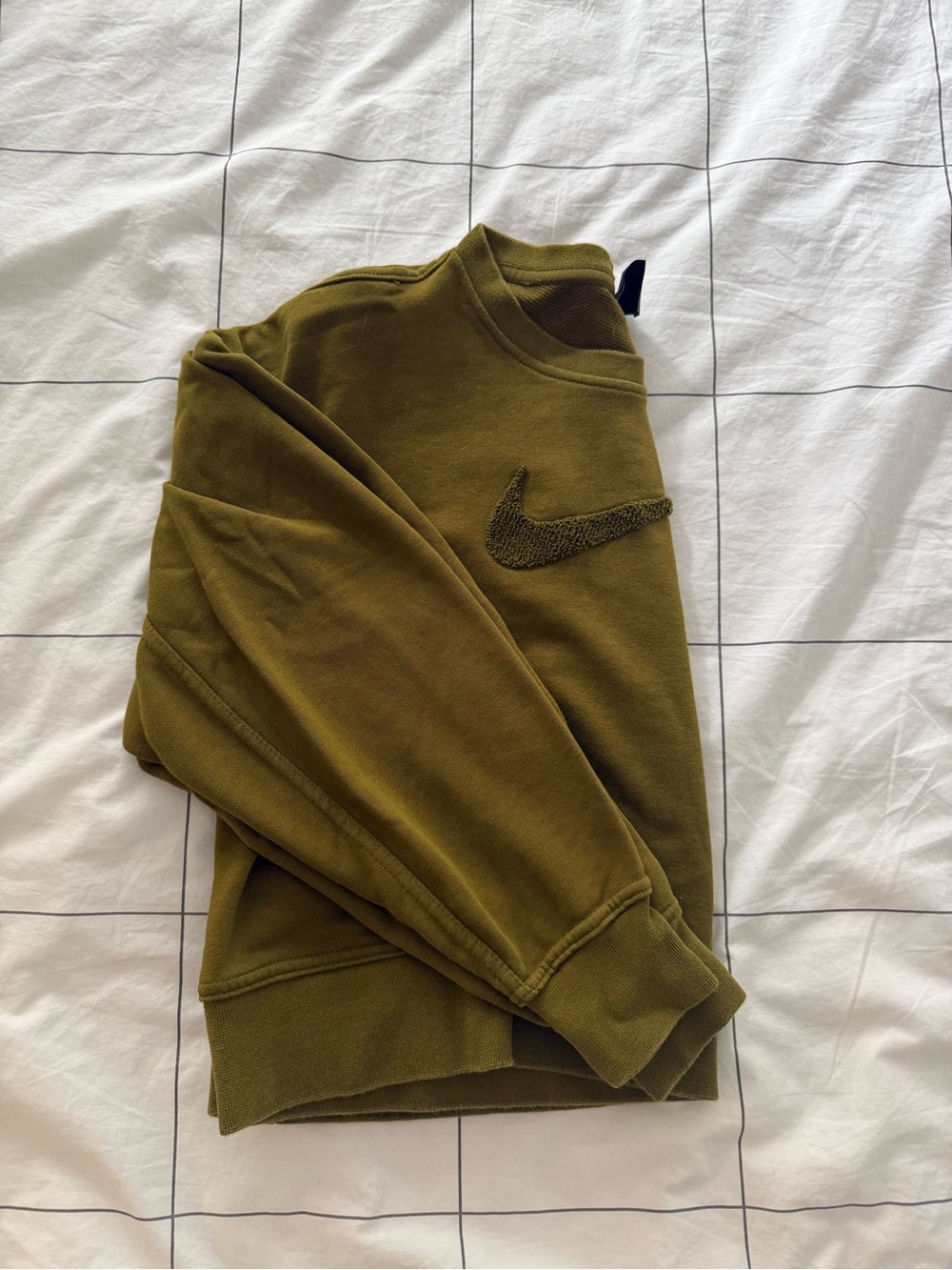 Nike Women’s Green Cropped Crewneck Sweatshirt